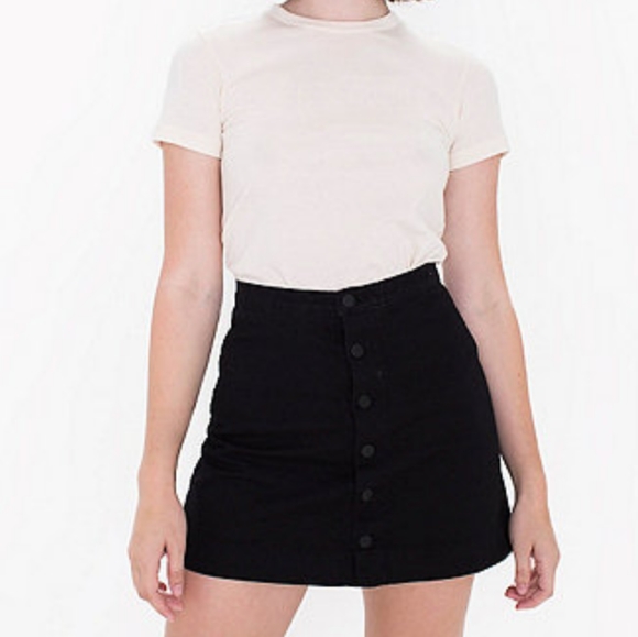 American Apparel Denim A-Line Mini Skirt - Picture 2 of 2